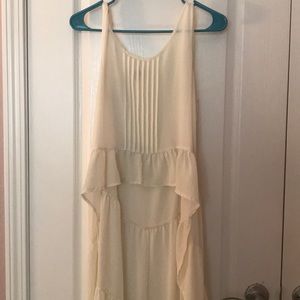 High low off white top